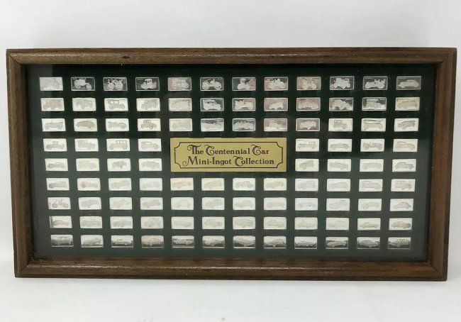 FRANKLIN MINT STERLING SILVER INGOTS OF CENTENIAL CARS (1 of 2)