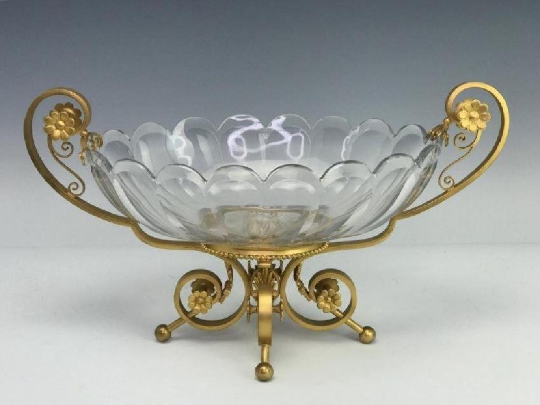 19TH C. DORE BRONZE AND BACCARAT CRYSTAL CENTERPIECE (1 of 2)