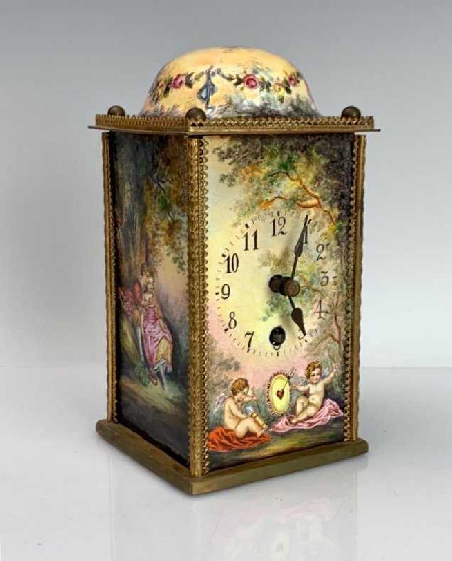 AUSTRIAN ENAMEL CLOCK (1 of 3)