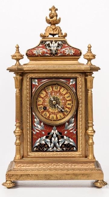 TIFFANY CHAMPLEVE ENAMEL CLOCK (1 of 2)