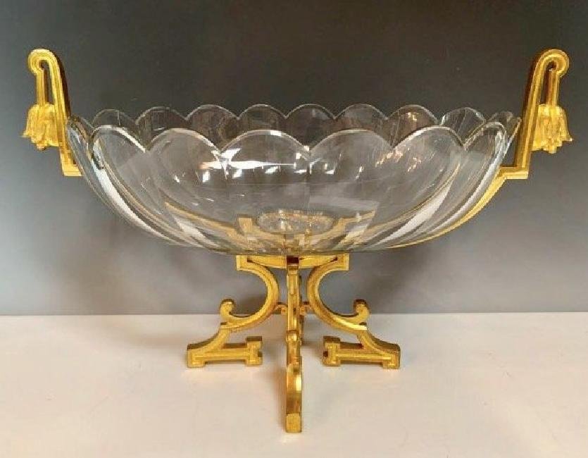 DORE BRONZE AND BACCARAT GLASS CENTERPIECE (1 of 1)