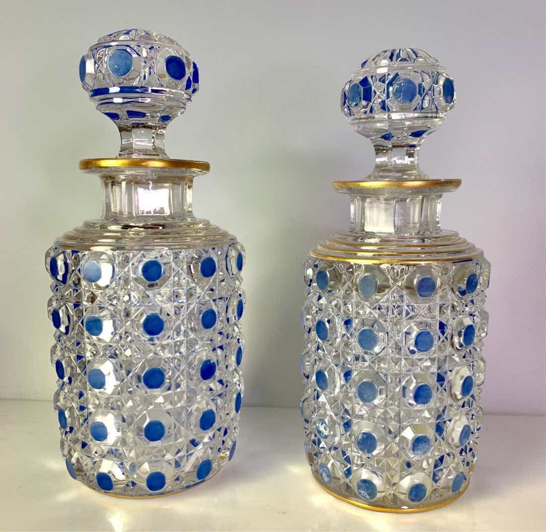 PAIR OF ANTIQUE BACCARAT PERFUME BOTTLES (1 of 2)