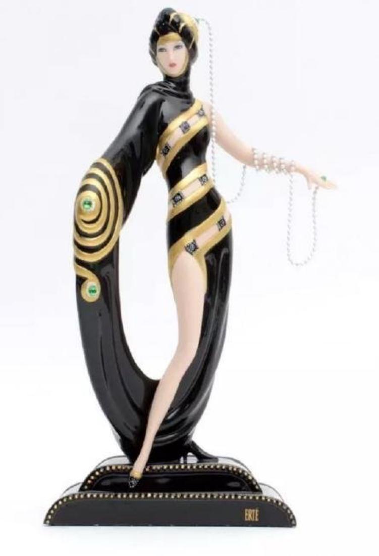FRANKLIN MINT ERTE FIGURINE PEARLS AND EMERALDS (1 of 4)