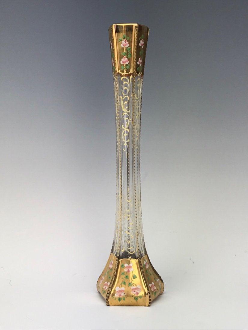GILT AND ENAMELED MOSER VASE (1 of 4)