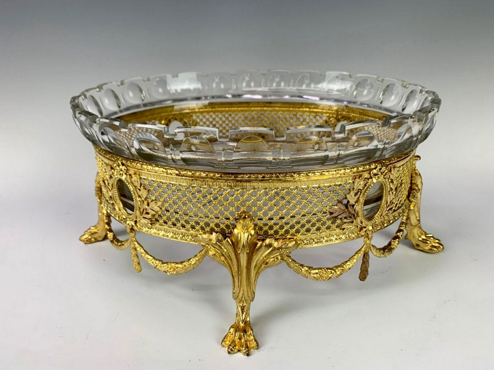A LARGE ORMOLU MOUNTED BACCARAT CRYSTAL CENTERPIECE (1 of 2)