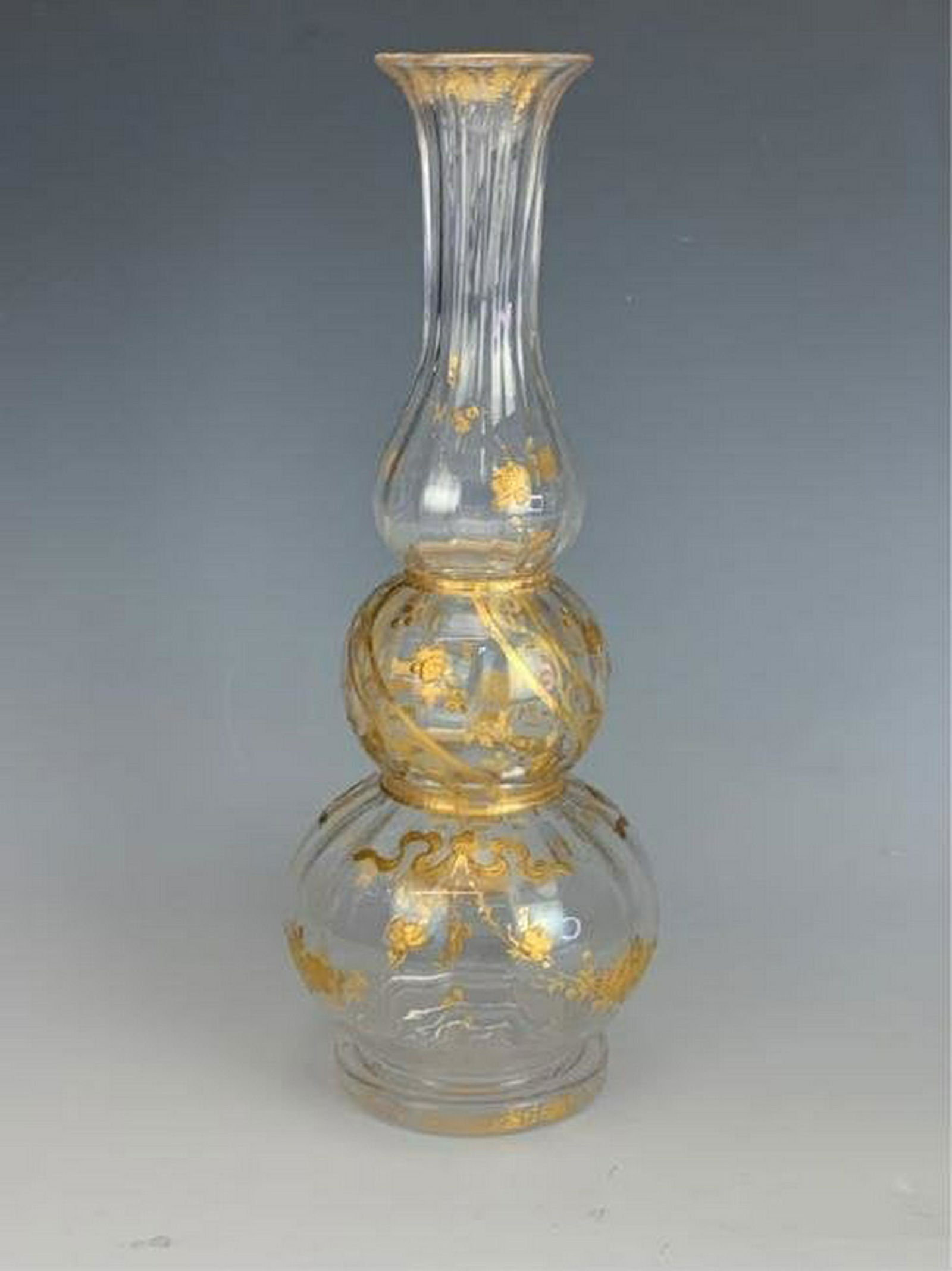 ENAMELED AND GILT MOSER VASE (1 of 2)
