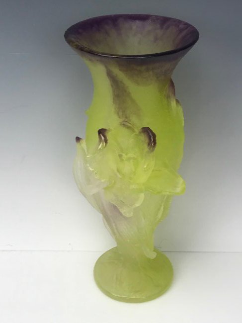 A LARGE DAUM PATE DE VERRE VASE (1 of 4)