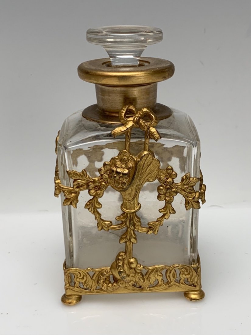 DORE BRONZE MOUNTED PERFUME BOTTLE (1 of 2)