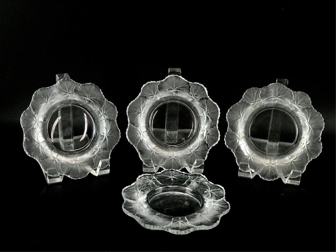 SET OF 4 LALIQUE HONFLEUR BOWLS (1 of 4)