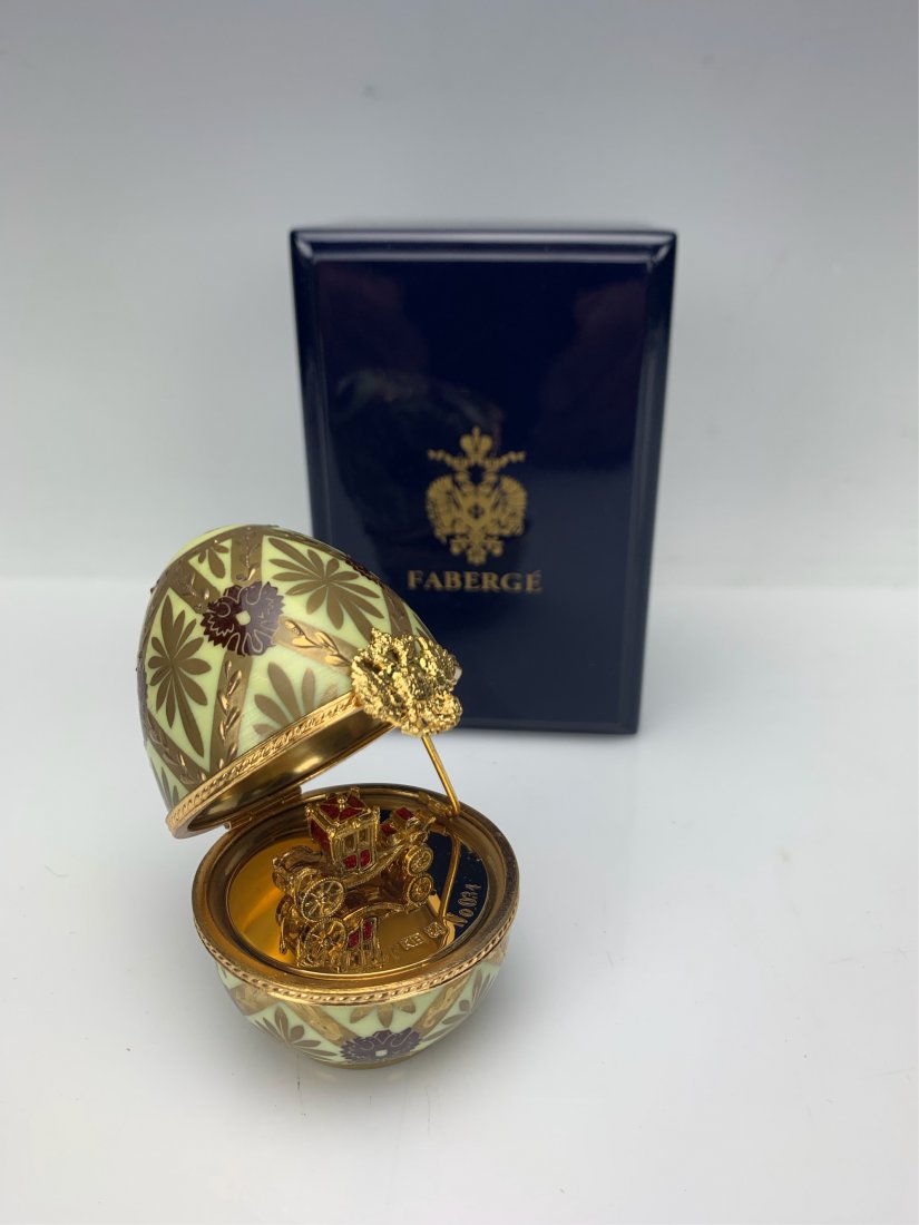 FABERGE GILT PORCELAIN EGG (1 of 4)