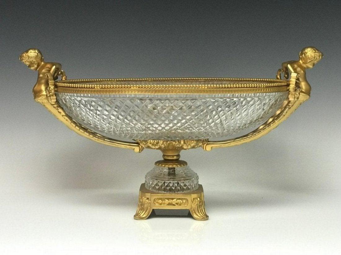 A LARGE DORE BRONZE MOUNTED BACCARAT CENTERPIECE (1 of 5)