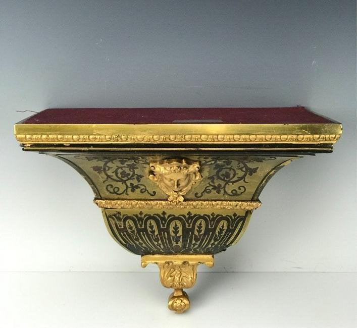 ANTIQUE BOULLE CLOCK WALL BRACKET (1 of 3)