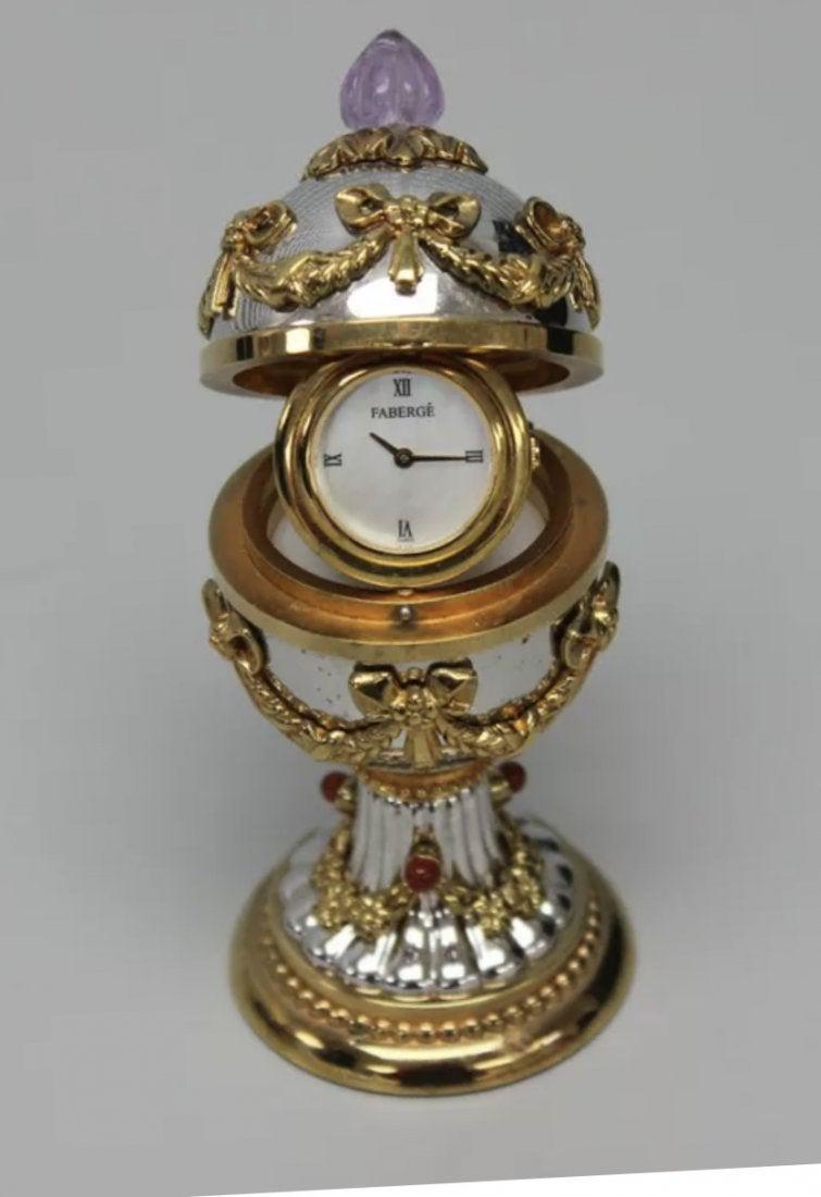 A JEWELED FABERGE EGG CLOCK (1 of 3)