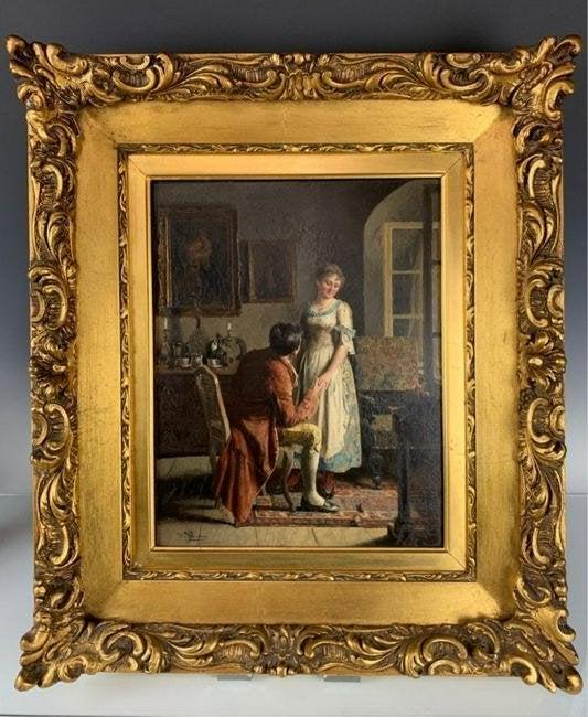 VERY FINE 19TH C. AUSTRIAN OIL PAINTING SIGNED J. HAMZA (1 of 6)