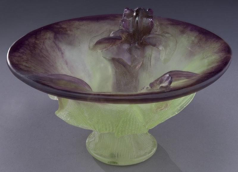 DAUM PATE DE VERRE BOWL: Signed Daum France, measures 8.5 inches d. Good condition. Estimate $600-800