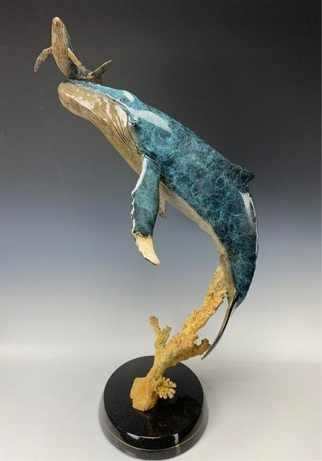 A LARGE WYLAND BRONZE OF FIRST BREATH NEW IN BOX (1 of 5)