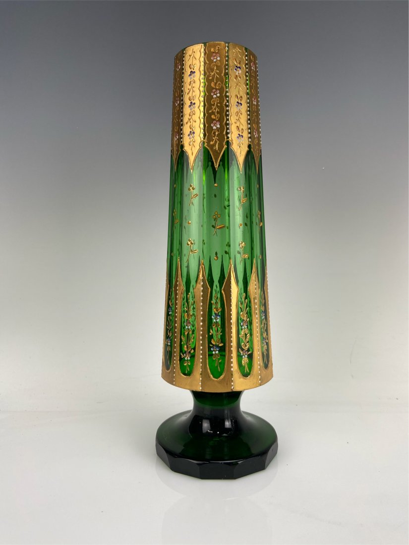 A FINE ENAMELED MOSER VASE (1 of 3)