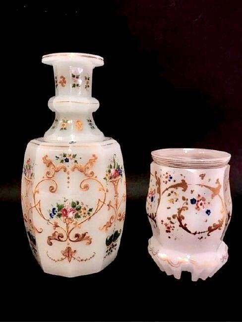 Lot Of 8 Bohemian Perfume Glass Bottles C 19th Century Sep 15