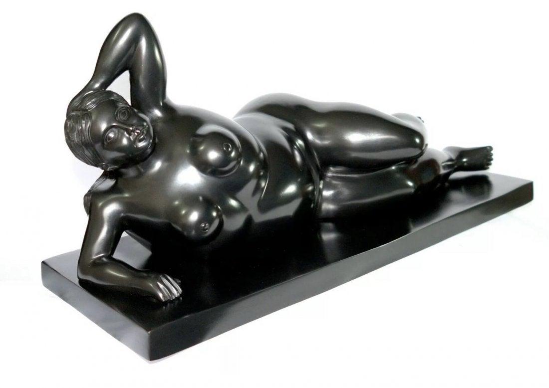LARGE SIGNED BOTERO BRONZE SCULPTURE: Signed and numbered E/A 3/6, with factory seal. Measures 19.75 inches L., x10 inches x 7 inches high. Estimate $5.000-6.000