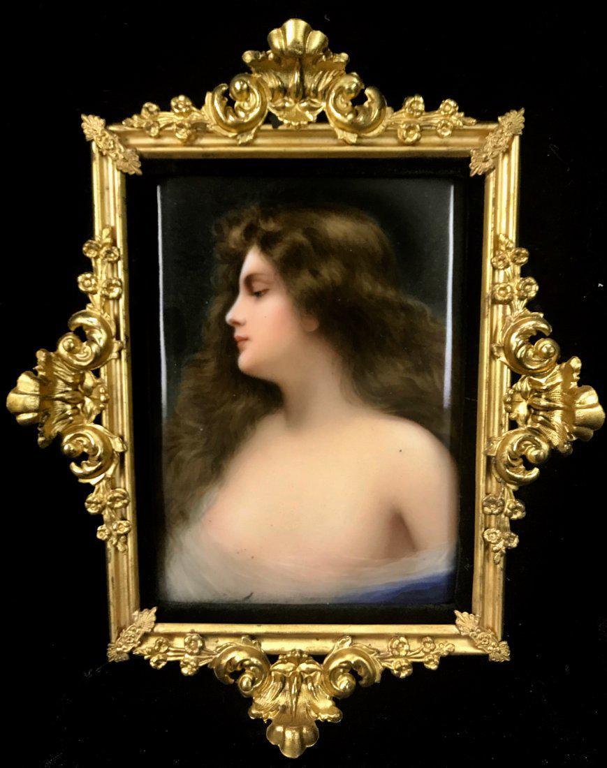 19TH C. KPM STYLE PORCELAIN PLAQUE SIGNED WAGNER (1 of 1)