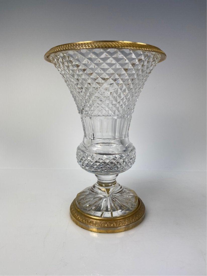 DORE BRONZE AND BACCARAT VASE: Circa 1900. Measures 7 inches high. Good condition. Estimate $300-400