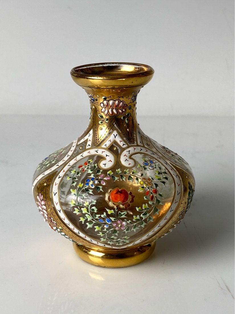 A VERY FINE ENAMELED MOSER VASE (1 of 2)