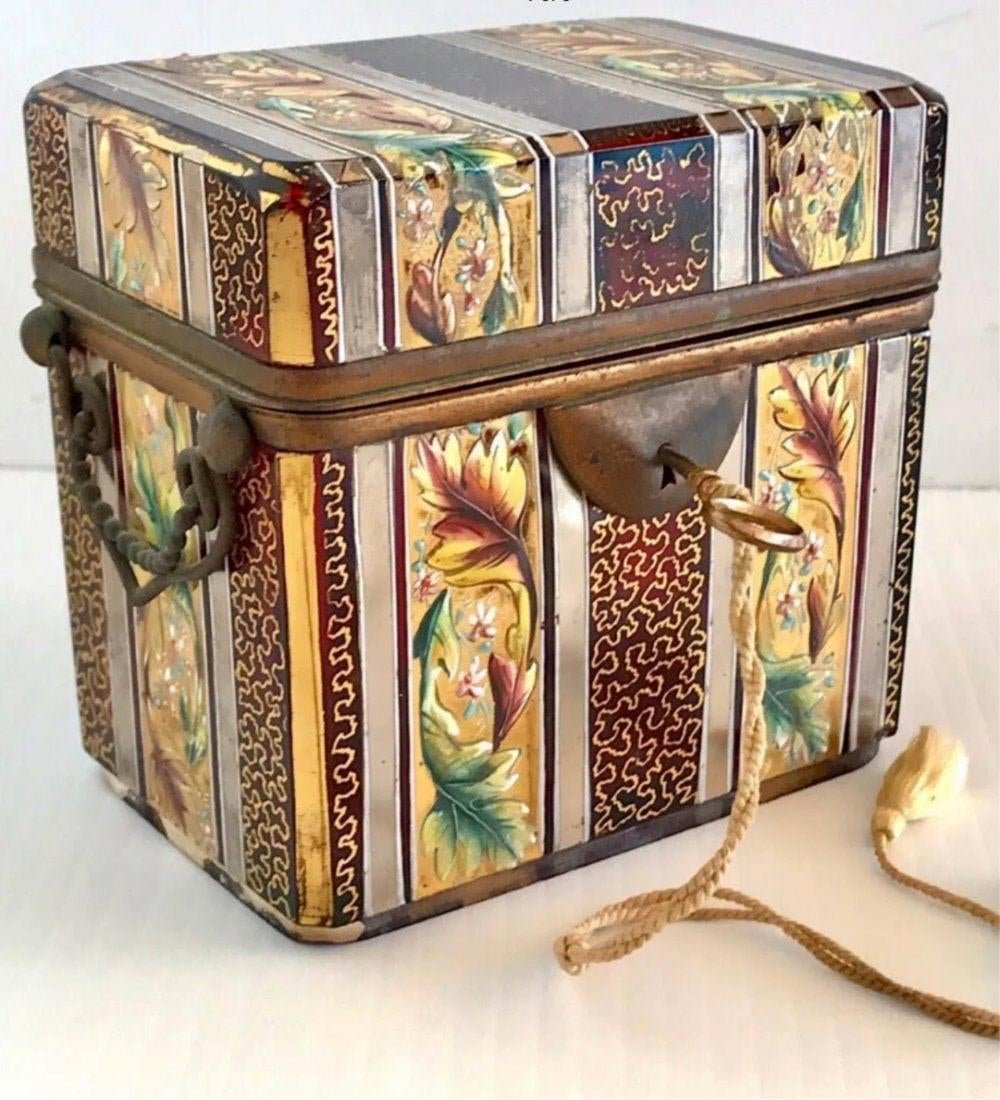 19TH C. MOSER ENAMELED AND GILT BOX (1 of 2)