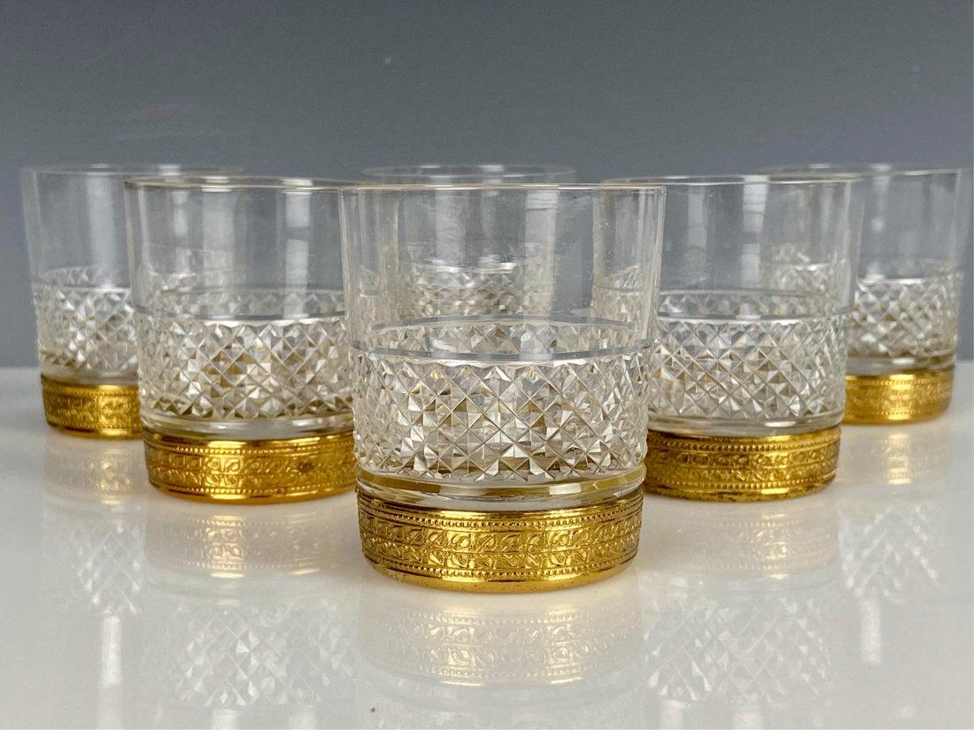 SET OF 6 DORE BRONZE MOUNTED BACCARAT GLASSES (1 of 4)