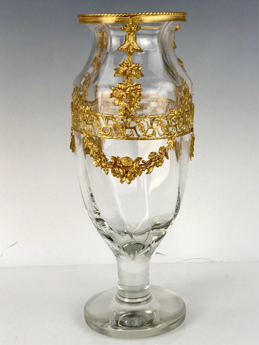 A FINE ORMOLU MOUNTED BACCARAT VASE (1 of 4)