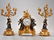 A LARGE LOUIS XV STYLE FIGURAL CLOCK SET CIRCA 1880