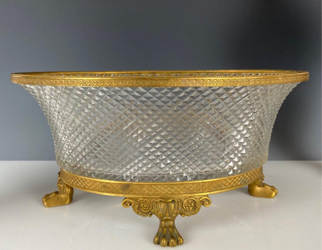 EMPIRE STYLE DORE BRONZE MOUNTED BACCARAT CENTERPIECE (1 of 2)