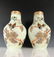 A PAIR OF 19TH C. ENAMELED OPALINE VASES