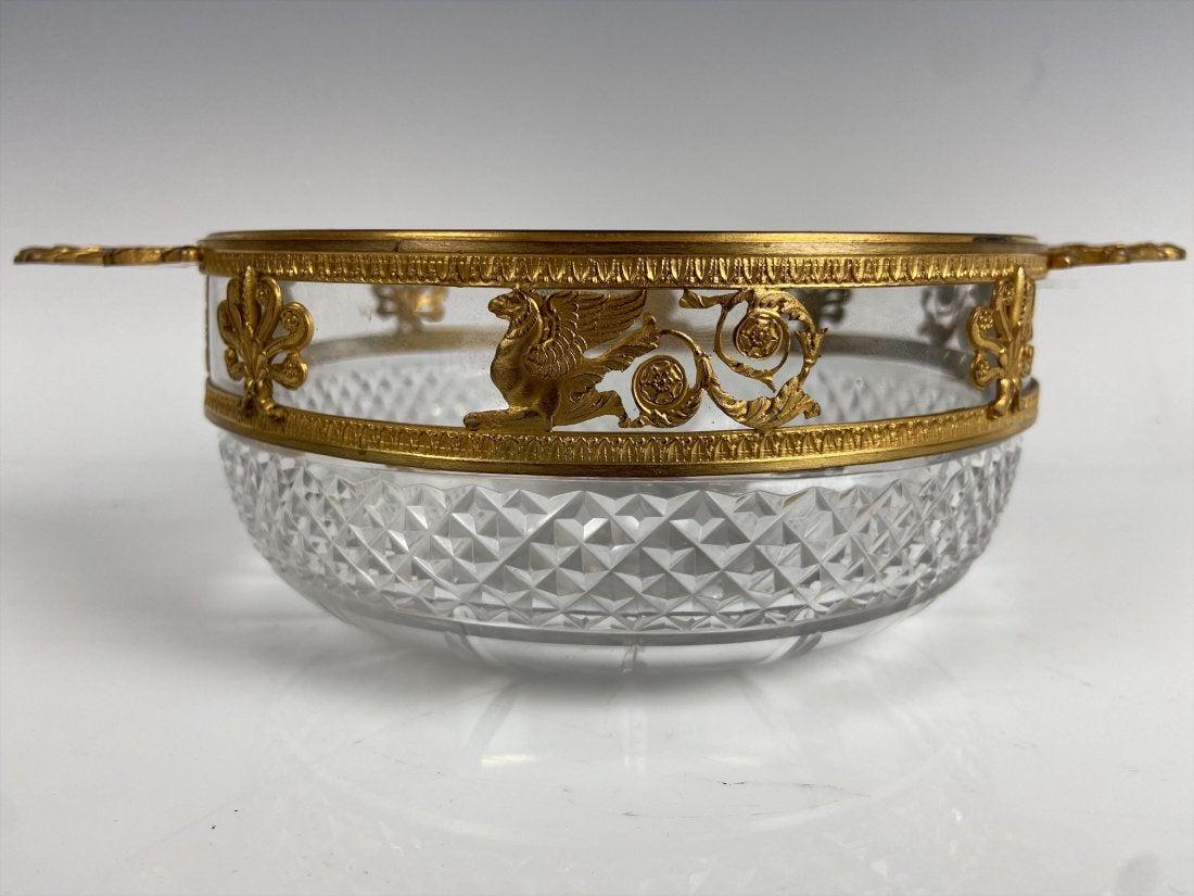 EMPIRE STYLE ORMOLU MOUNTED BACCARAT BOWL (1 of 3)