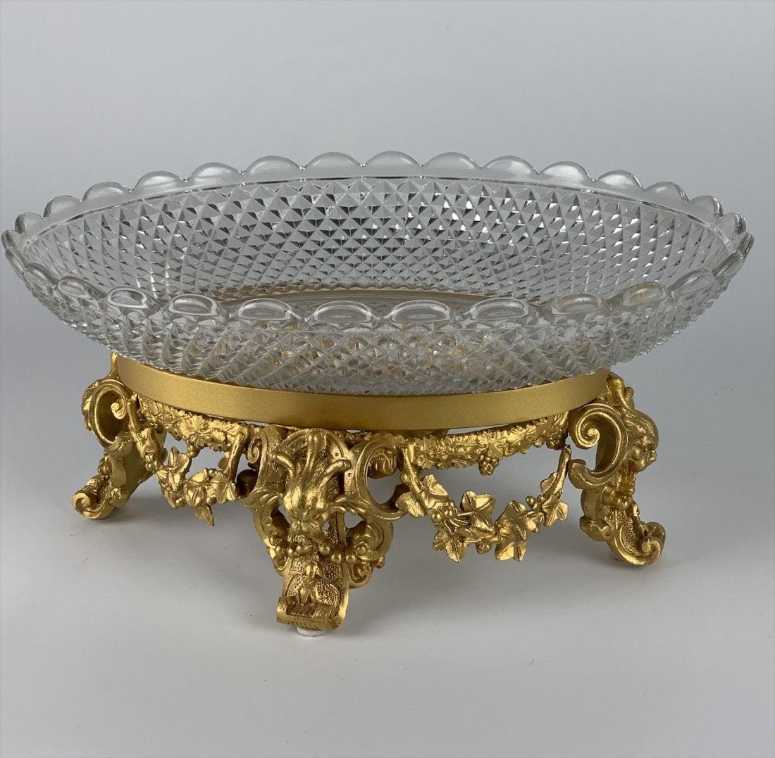 19TH C. DORE BRONZE AND SIGNED BACCARAT CENTERPIECE (1 of 3)