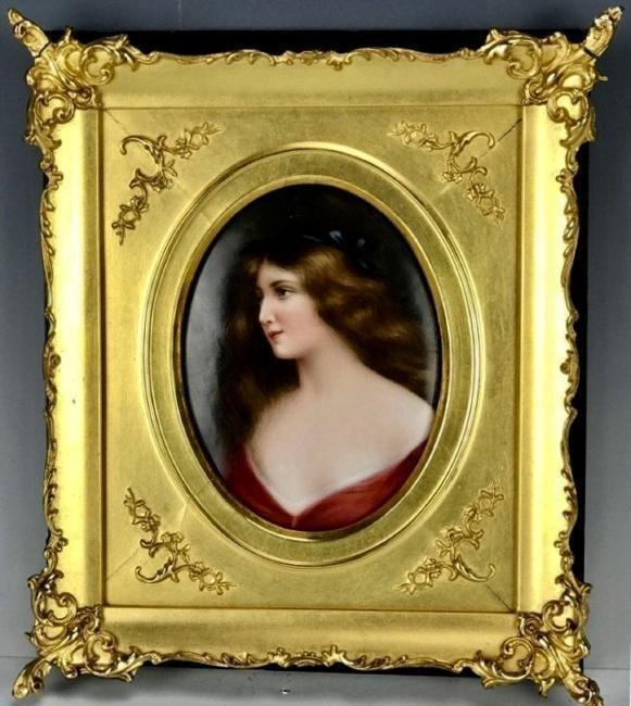 19TH C. KPM STYLE PORCELAIN PLAQUE SIGNED WAGNER (1 of 3)