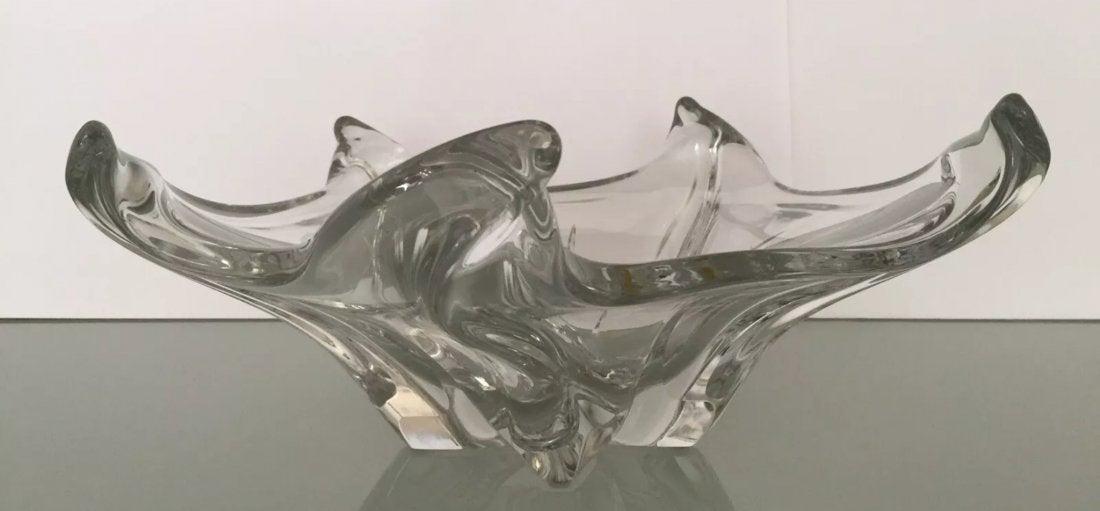 A LARGE DAUM NANCY BOWL: Signed , measures 16 inches. In good used condition, with small chip. Estimate $500-600