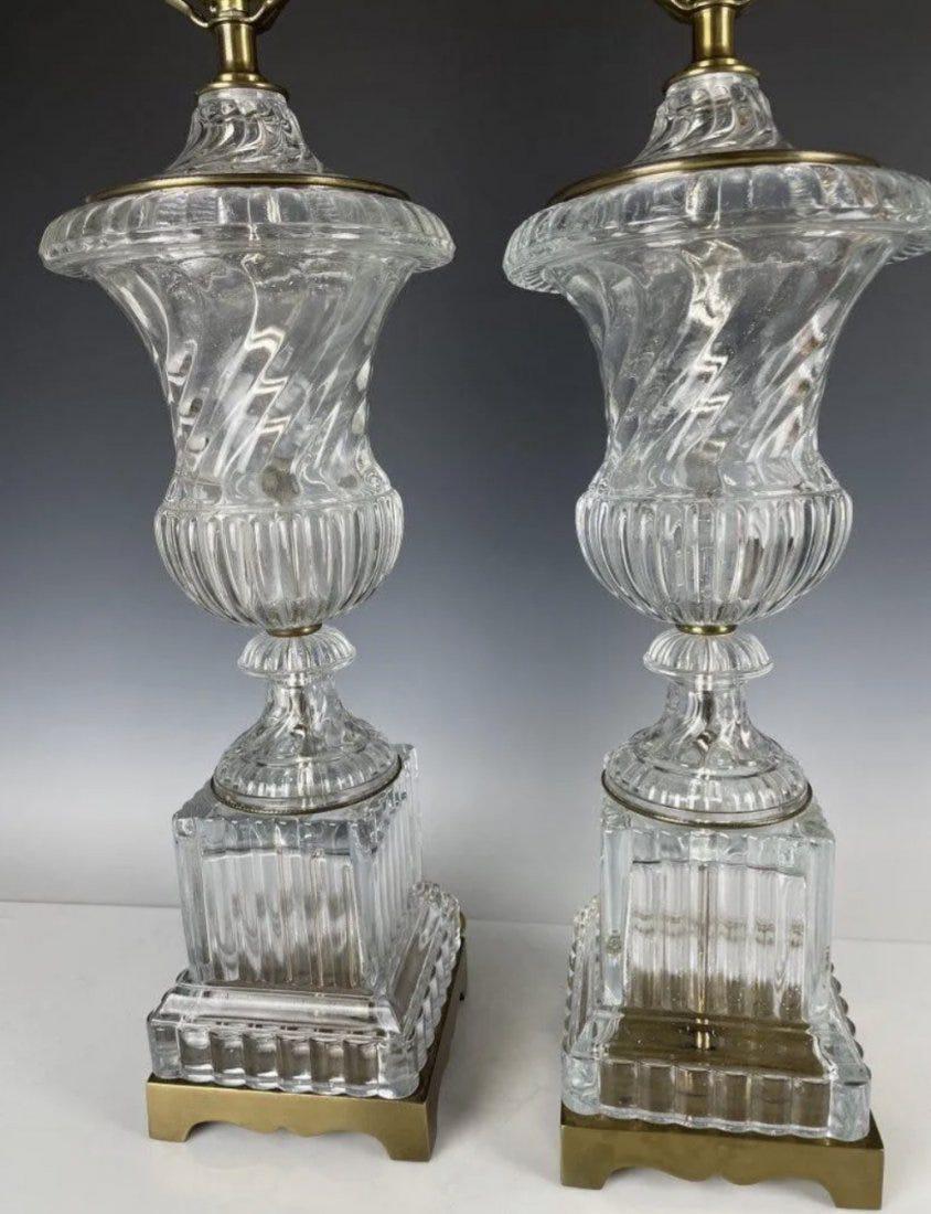 A PAIR OF CRYSTAL BACCARAT LAMPS (1 of 1)