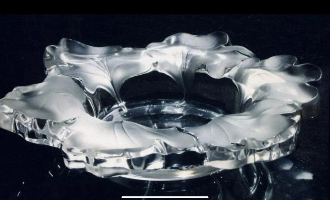 LARGE LALIQUE CRYSTAL "CAPUCINES" 12" CENTERPIECE BOWL (1 of 3)