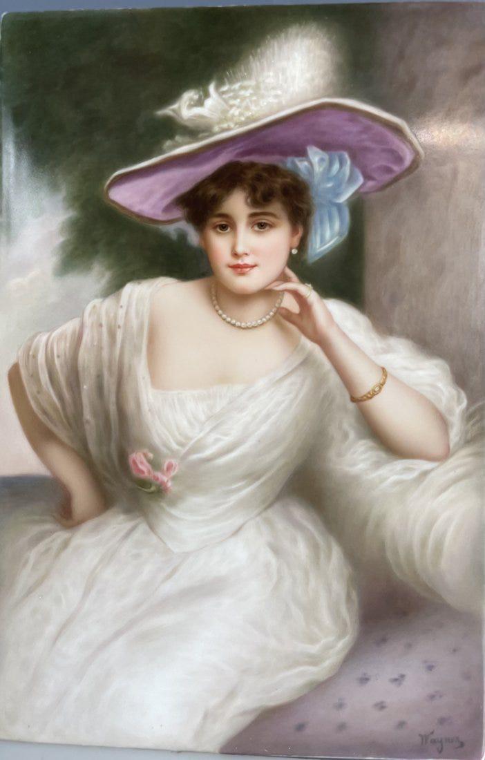 A VERY FINE BERLIN KPM PORCELAIN PLAQUE SIGNED WAGNER (1 of 4)