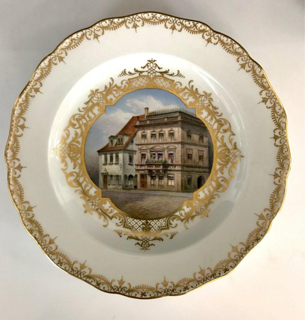 19TH C. TOPOGRAPHICAL MEISSEN PLATE (1 of 3)