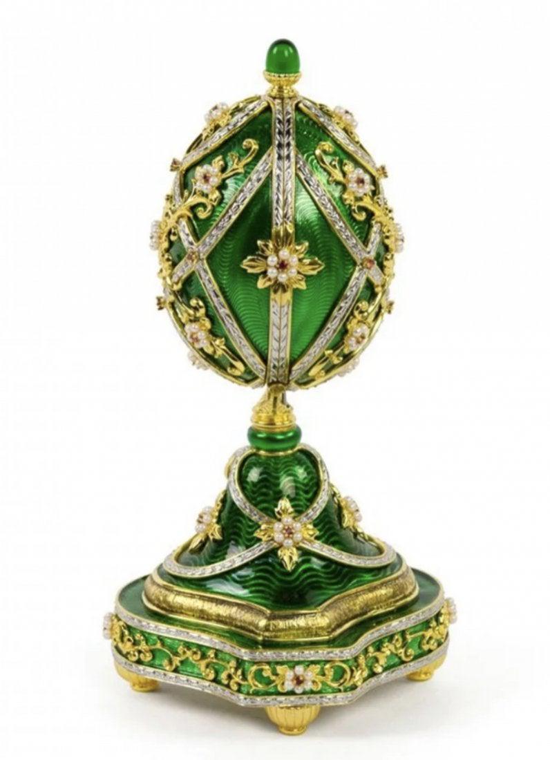 IMPERIAL FABERGE MUSICAL STERLING GEMSET EGG (1 of 6)