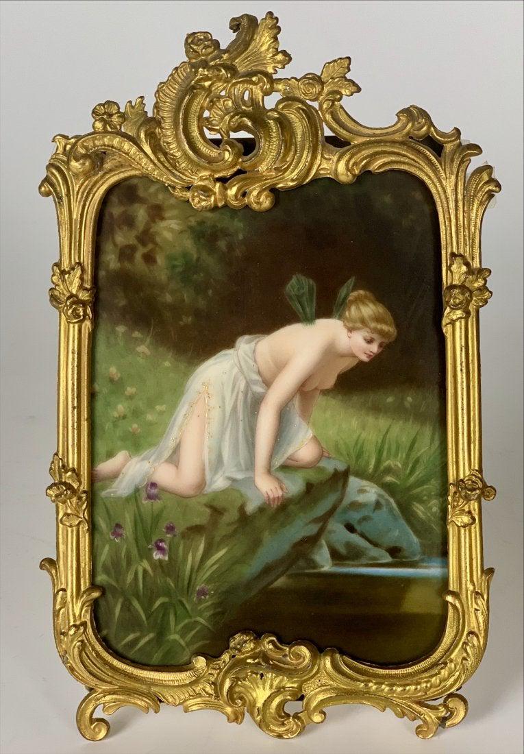 19TH C. GERMAN PORCELAIN PLAQUE (1 of 2)