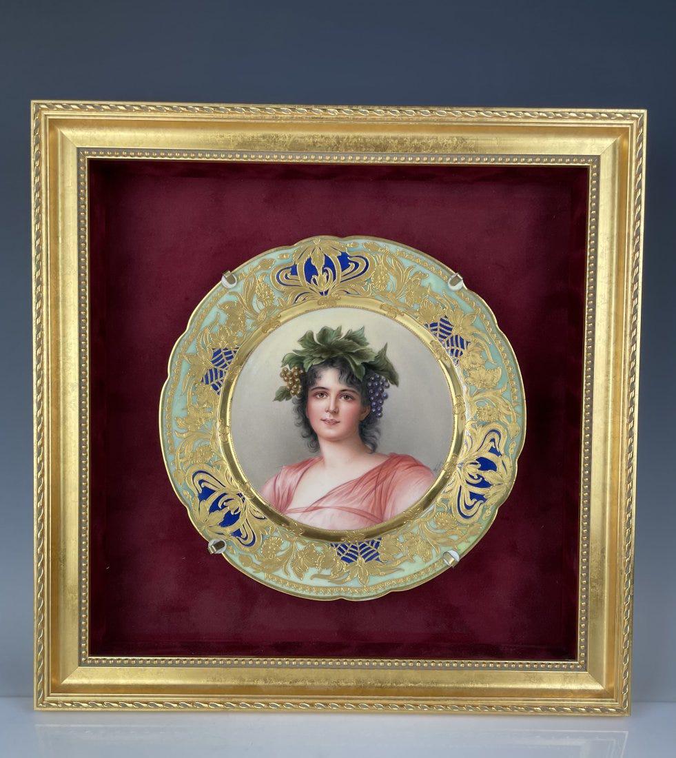 19TH C. ROYAL VIENNA PLATE SIGNED WAGNER (1 of 5)