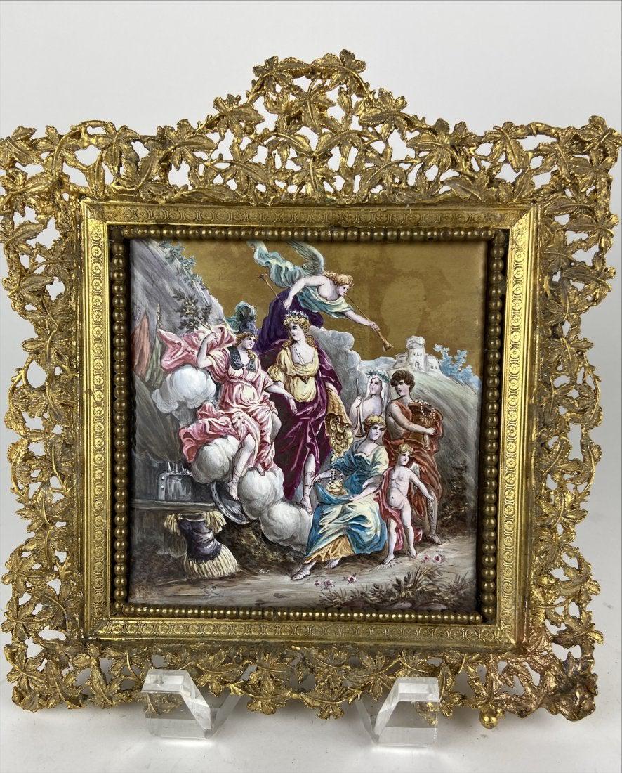 19TH C. VIENNESE ENAMEL PLAQUE (1 of 2)