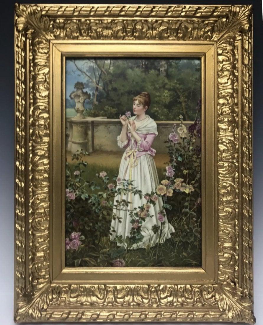 19TH C. GERMAN PORCELAIN PLAQUE (1 of 2)