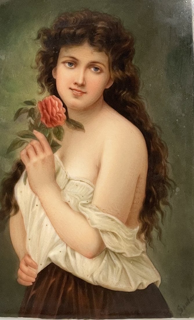 19TH C. GERMAN PORCELAIN PLAQUE (1 of 3)