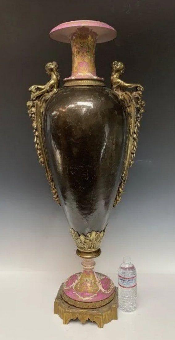 LARGE ART NOUVEAU SEVRES VASE 36 INCHES HIGH (1 of 3)