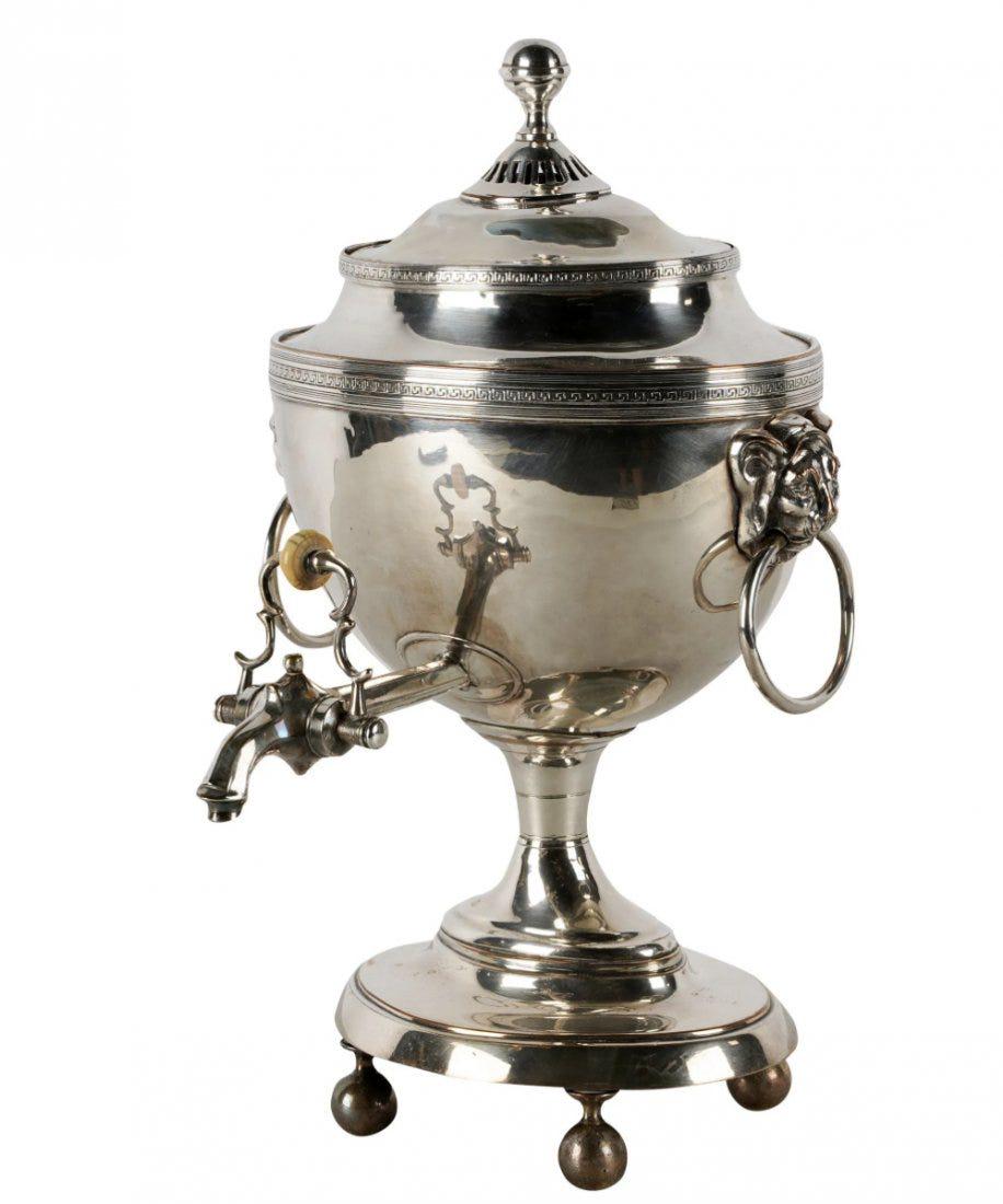 ANTIQUE SILVER PLATES SAMOVAR (1 of 1)