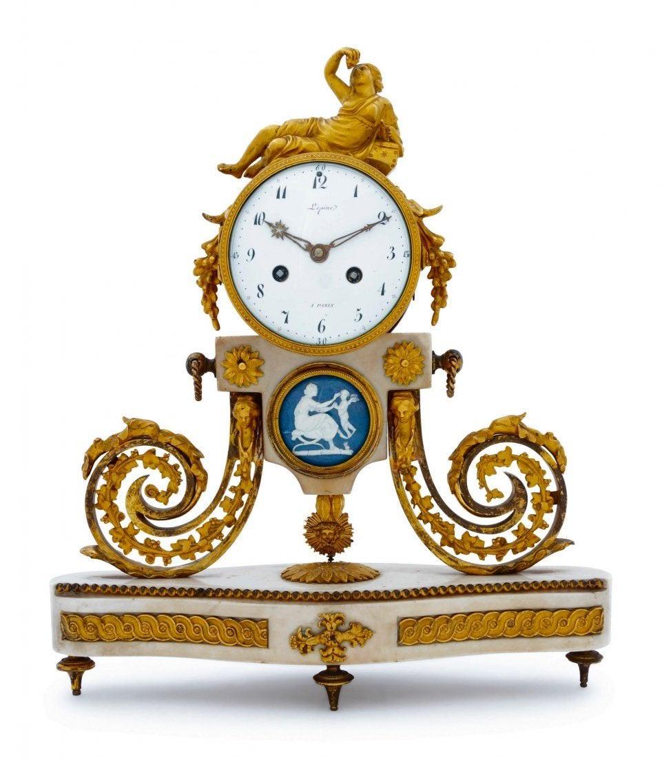 19TH C. FRENCH FIGURAL CLOCK BY LEPIN (1 of 3)