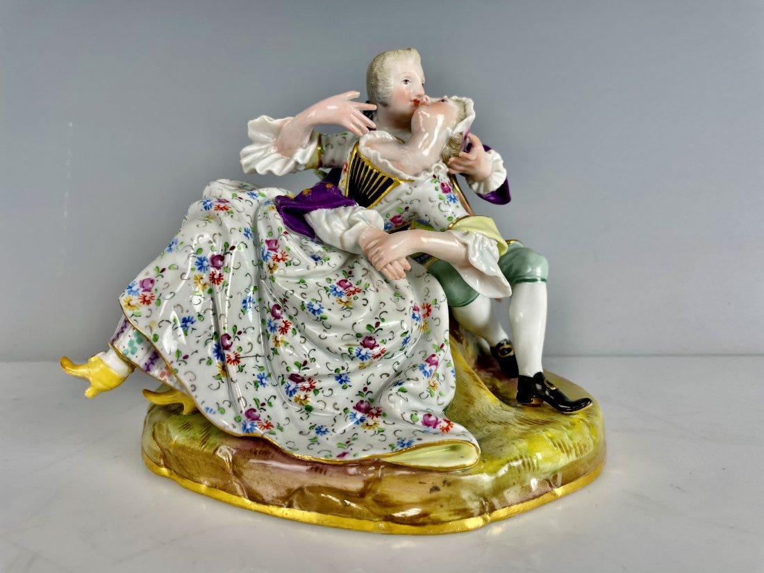 19TH C. MEISSEN LOVERS GROUP (1 of 4)